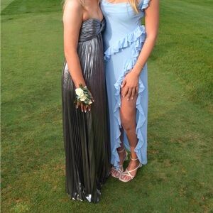 Retrofete Silver metallic Zoë dress. Size:XS . PERFECT FOR PROM!